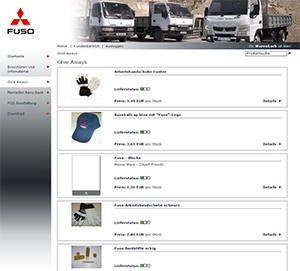 Bild der Referenz: Mitsubishi Fuso Werbemittelshop