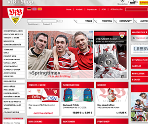 Bild der Referenz: VfB Stuttgart - Onlineshop 2007/2008