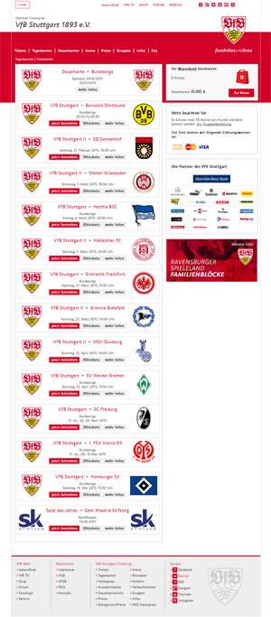 Bild der Referenz: VfB Stuttgart Ticketingshop