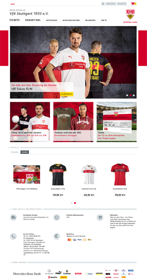 Bild der Referenz: VfB Stuttgart Onlineshop 2015/2016