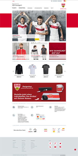 Bild der Referenz: VfB Stuttgart Onlineshop 2017/2018