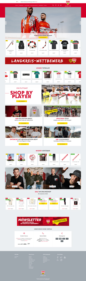 Bild der Referenz: VfB Stuttgart Onlineshop 2023/2024
